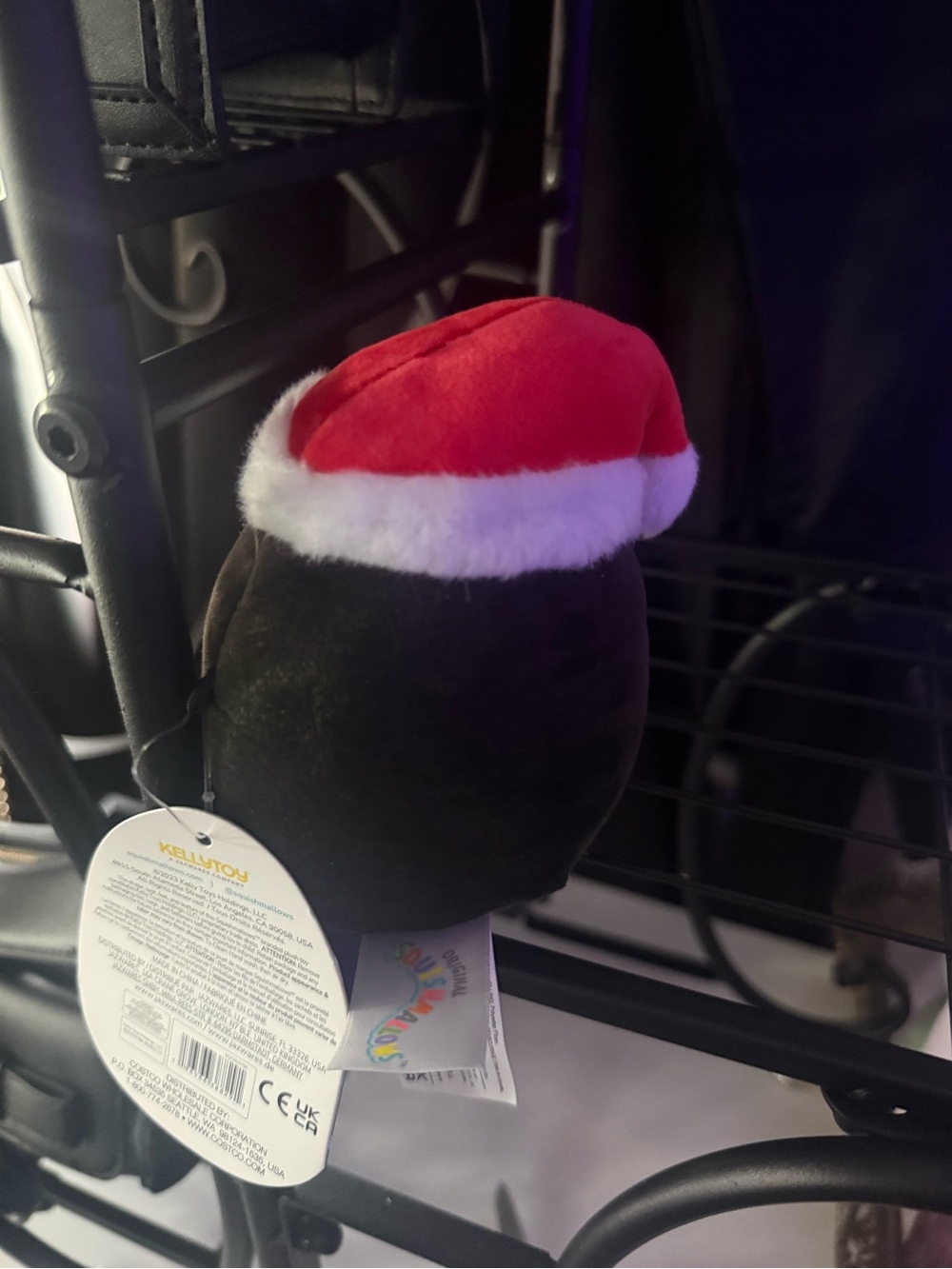 Squishmallows Luna Penguin Plush - Black, White & Red Holiday Hat - Picture 5 of 7